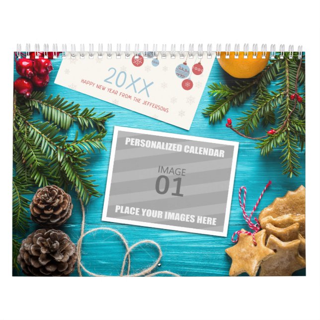 Calendrier Imprimable photo de famille blanche 2024 (Protection)