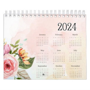 Calendrier Imprimante 2024 belle calandre 12 mois