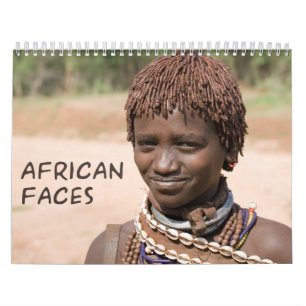 Calendrier imprimé par coutume africaine de
