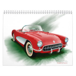 Calendrier imprimé par coutume de Corvette
