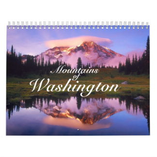 Calendrier imprimé par coutume "montagnes de