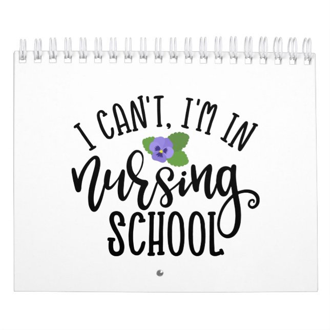 Calendrier Infirmière design Je ne peux pas être à l'école de (Protection)