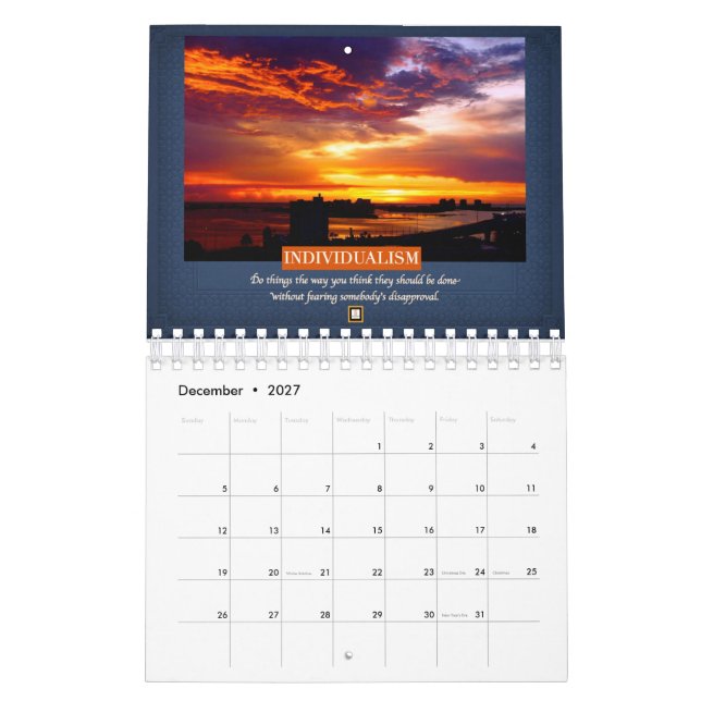 CALENDRIER INSPIRATIONAL-CHARACTERISTICS D'UN GÉNIE (Dec 2027)