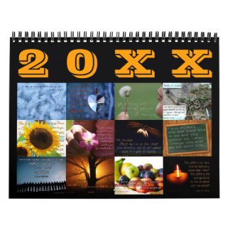 Calendrier inspiré de vers de bible d'art