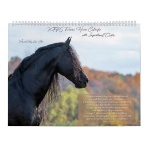 Calendrier inspiré du cheval friésien