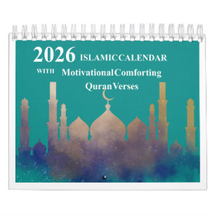 Calendrier islamique Hijri 2026 avec versets coran