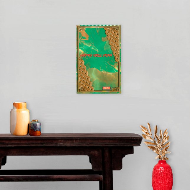 Calendrier Jade Green Red Gold Signes chinois Zodiac Jade (Cover)