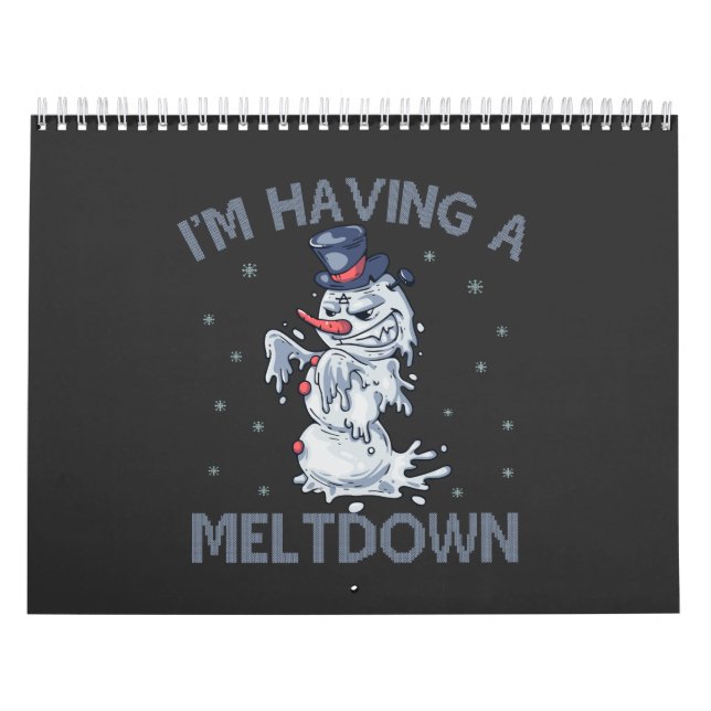 Calendrier J'ai une fonte drôle cadeau Noël Snowman (Protection)