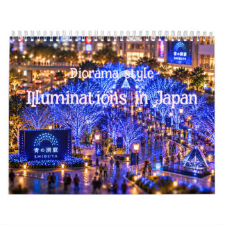 Calendrier Japan Winter  Illuminations Diorama Art 