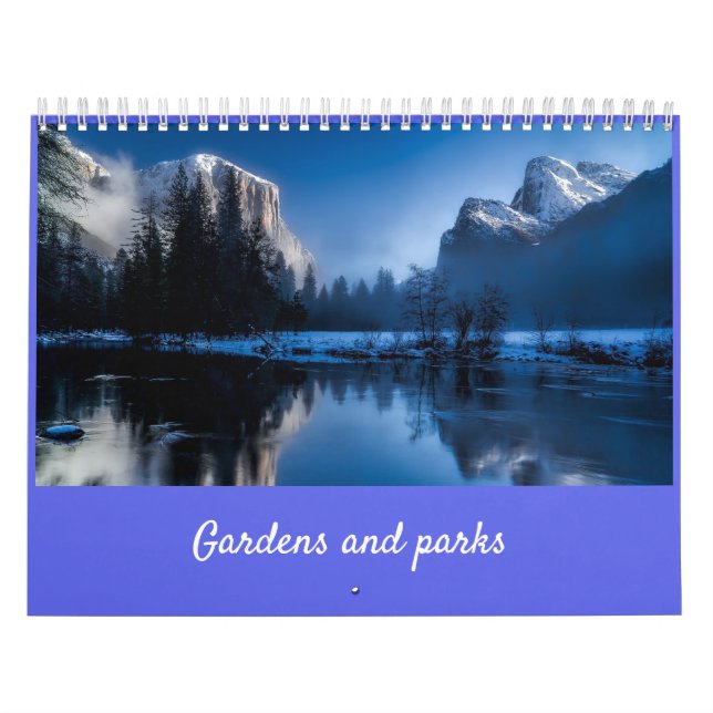 Calendrier Jardins et parcs élégants et modernes (Protection)