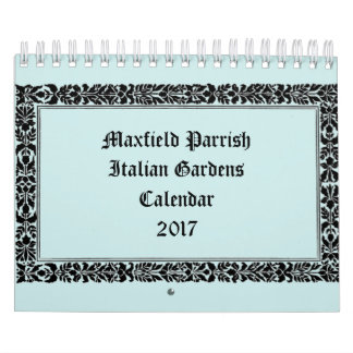 Calendrier Jardins italiens par Maxfield Parrish
