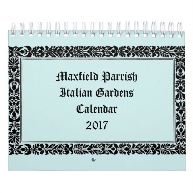 Calendrier Jardins italiens par Maxfield Parrish (Protection)