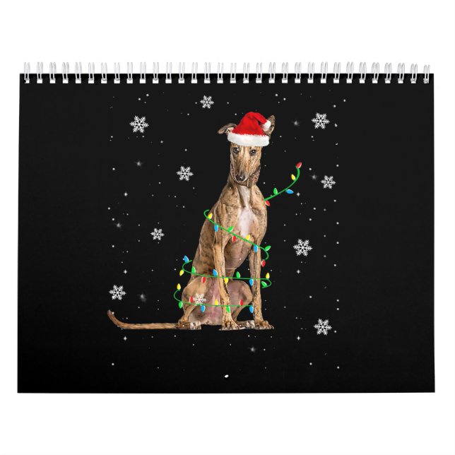 Calendrier Jeu de Noël léger de Whippet Père Noël Whippet Xma (Protection)