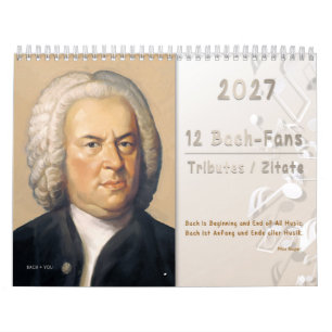 Calendrier Johann Sebastian Bach - Citations/Hommages 2027,