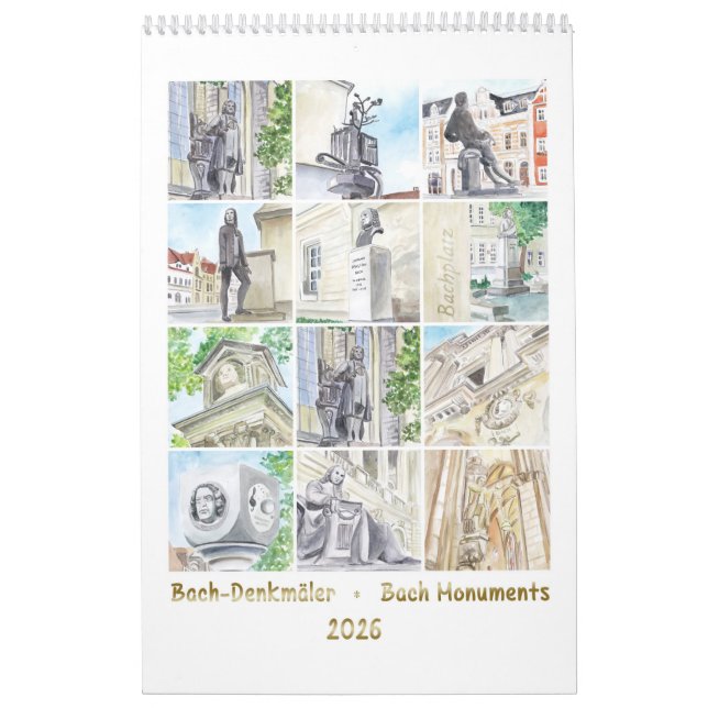 Calendrier Johann Sebastian Bach Monuments, 2026 (Protection)