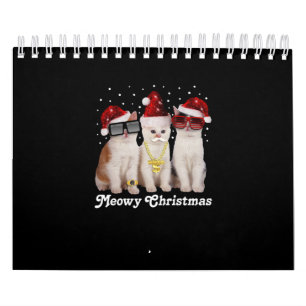 Calendrier Joyeux Noël   Cute Chat avec Père Noël