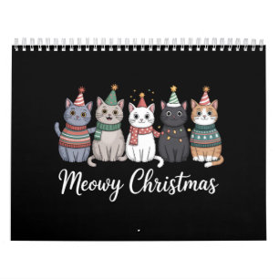 Calendrier Joyeux Noël félin Bonne année du chat Amateur de c