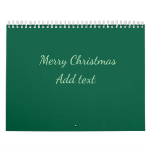 Calendrier Joyeux Noël vert plaine solo arrière - plan vacanc