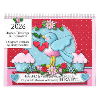 Calendrier "Joyous Blessings & Inspiration" 2026 Calendar