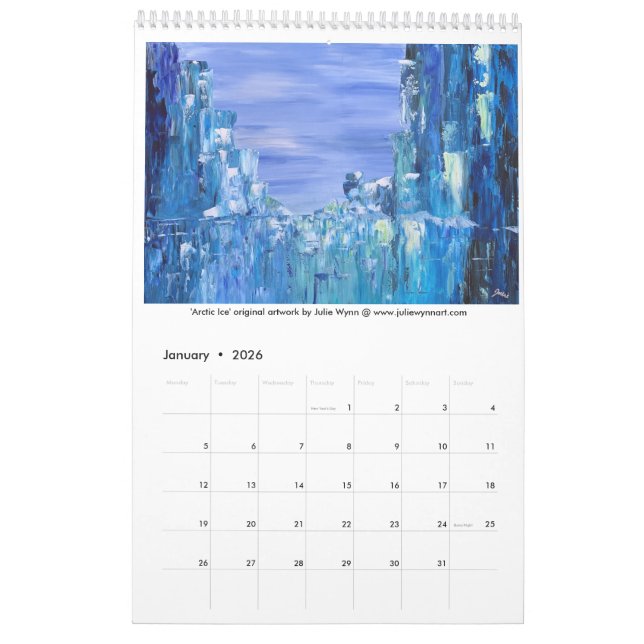 Calendrier Julie Wynn New Art Calendar 2026 (Jan 2026)