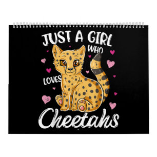Calendrier juste une fille qui aime les guépards   cadeau gu