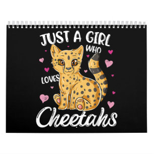 Calendrier Juste une fille qui aime les guépards   Heart Che