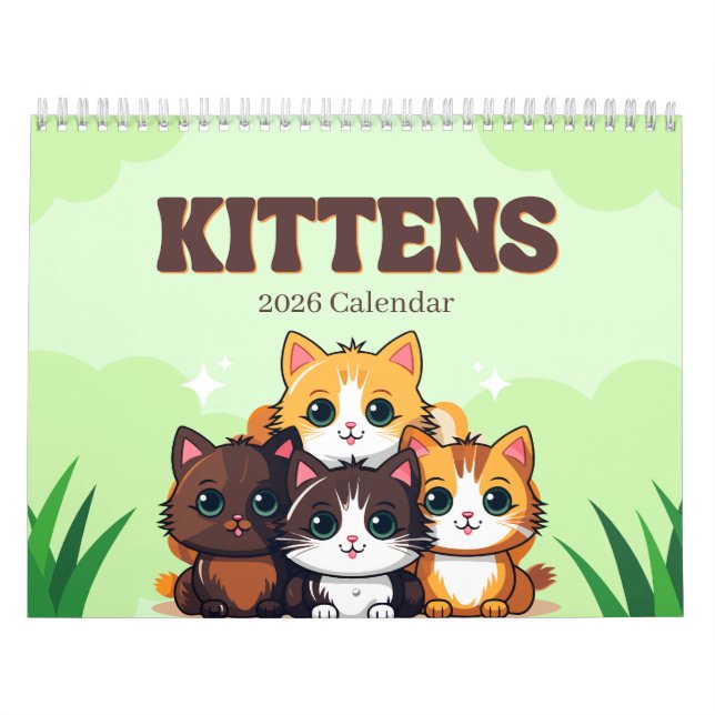 Calendrier Kittens 2026 Calendar (Protection)