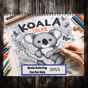 Calendrier Koala Coloring Fun pour enfants 20XX