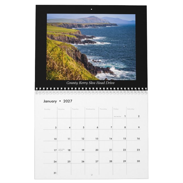 Calendrier La beauté Pittoresque de l'Irlande : 2025 (Jan 2027)