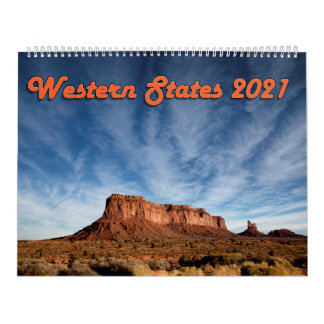 Calendrier La beauté variée de l'ouest des États-Unis.