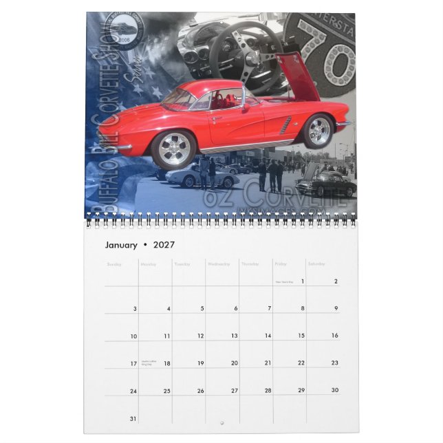 Calendrier "La collection de Corvette " (Jan 2027)