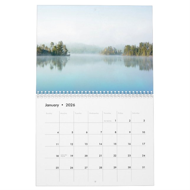 Calendrier La frontière arrose la région sauvage de région de (Jan 2026)