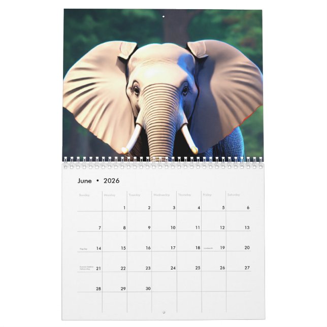 Calendrier "La nature : une année en images" (Jun 2026)