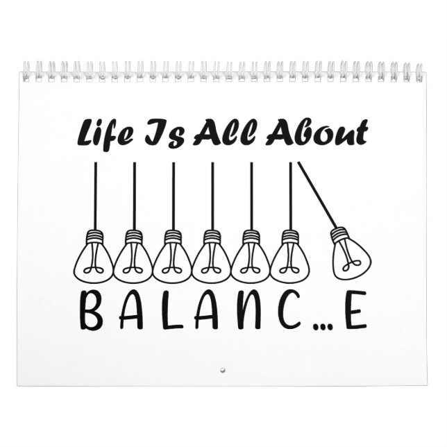 Calendrier La vie, c'est l'équilibre de l'inspiration de moti (Protection)