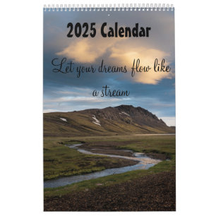 Calendrier Laissez vos rêves couler comme un flux 2025