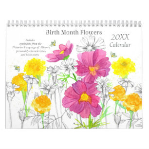 Calendrier Langue Victorienne Des Fleurs Mois De Naissance