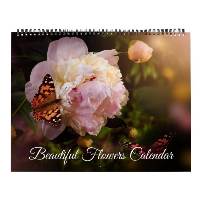 Calendrier Large Size Beautiful Flowers Calendar (Protection)