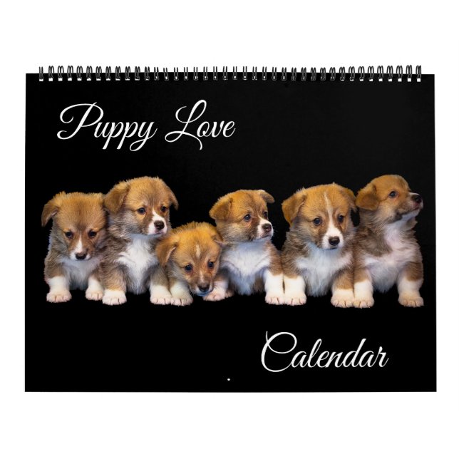 Calendrier Large Size Puppy Love Calendar (Protection)