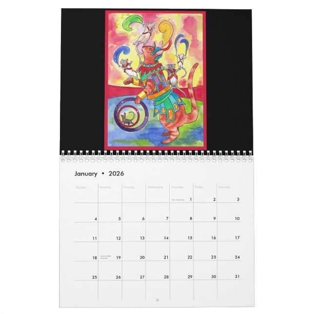 Calendrier L'art du rat illustré 2012 (Jan 2026)