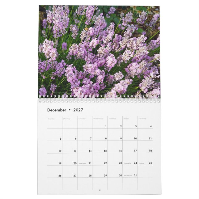 Calendrier Lavande (Dec 2027)