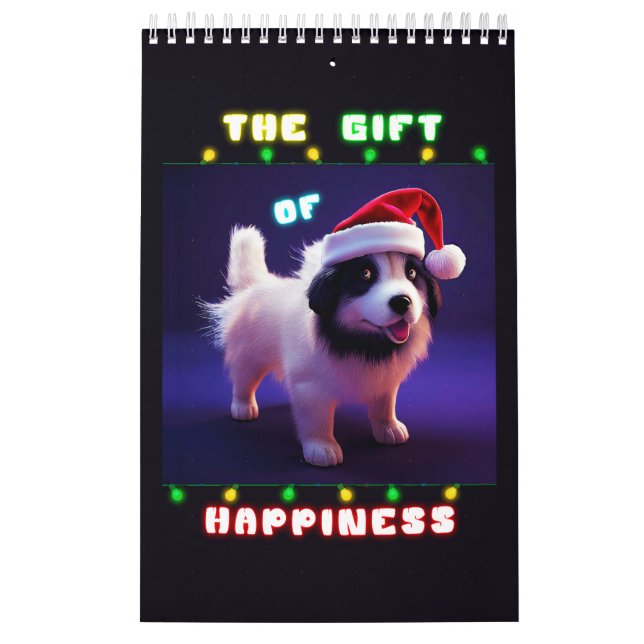 Calendrier Le cadeau de bonheur chiot 25 décembre Noël (Protection)