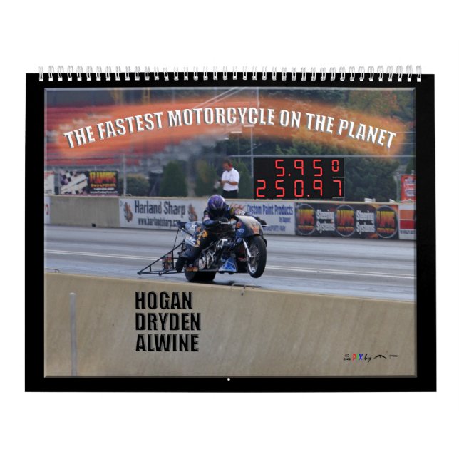 Calendrier Le Dragbike le plus rapide sur la planète… Sponsor (Protection)