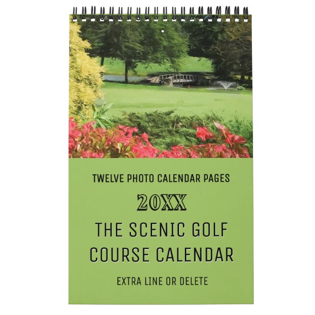 Calendrier Le Golf Pittoresque Une Page Par Mois (Protection)