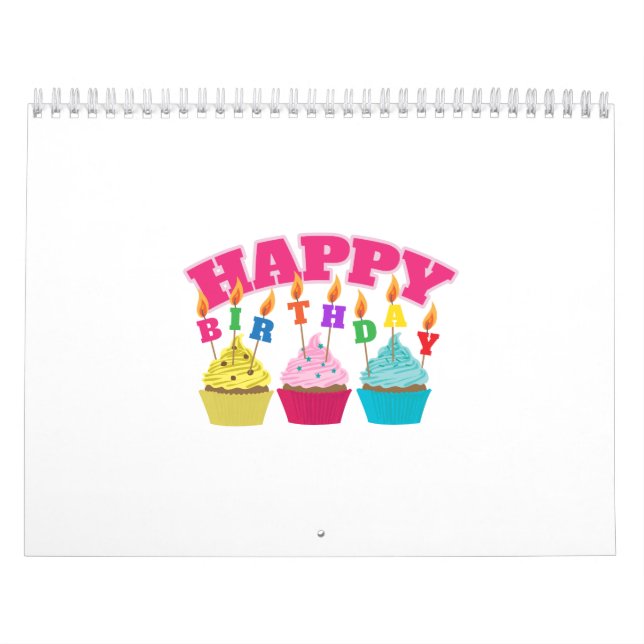 Calendrier Le joyeux anniversaire mire des petits gâteaux - (Protection)