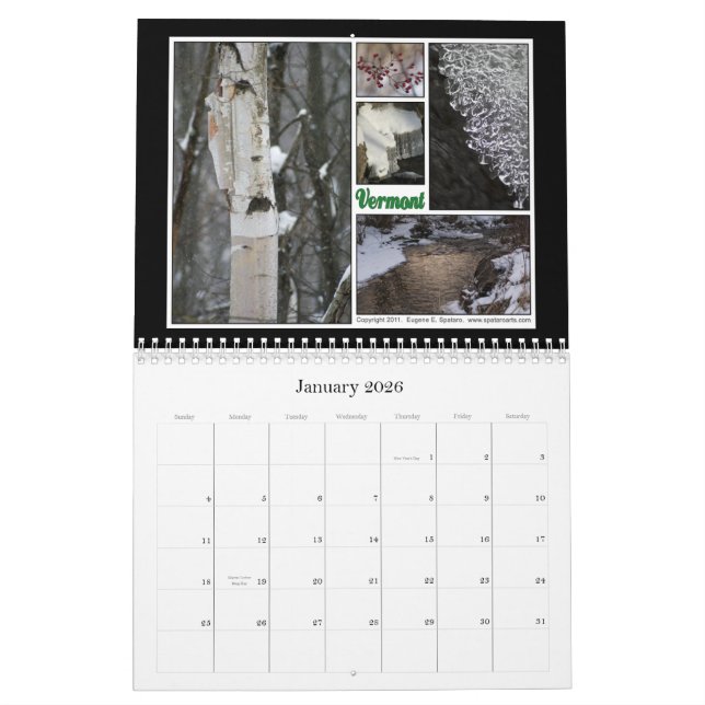 Calendrier Le Vermont - "voyageons" des séries (Jan 2026)