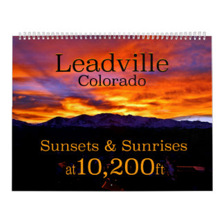 Calendrier Leadville Colorado Sunrise & Sunsets à 3 000 pieds