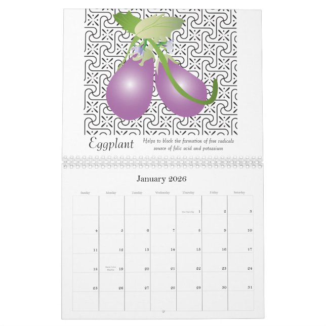 Calendrier Légumes nutritionnels 2011 (Jan 2026)