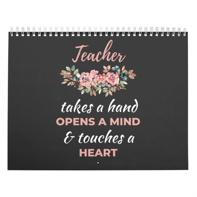 Calendrier L'Enseignant Prend Une Main Ouvre Un Esprit (Protection)