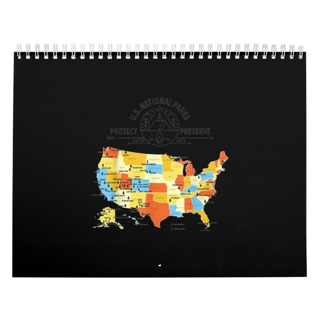 Calendrier Les 63 parcs nationaux américains - Parc national  (Protection)