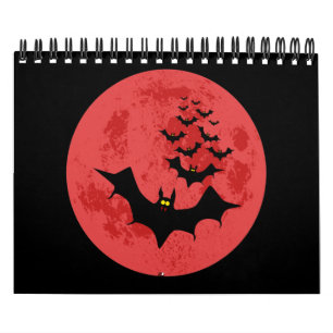 Calendrier Les chauves-souris vampires contre la lune rouge